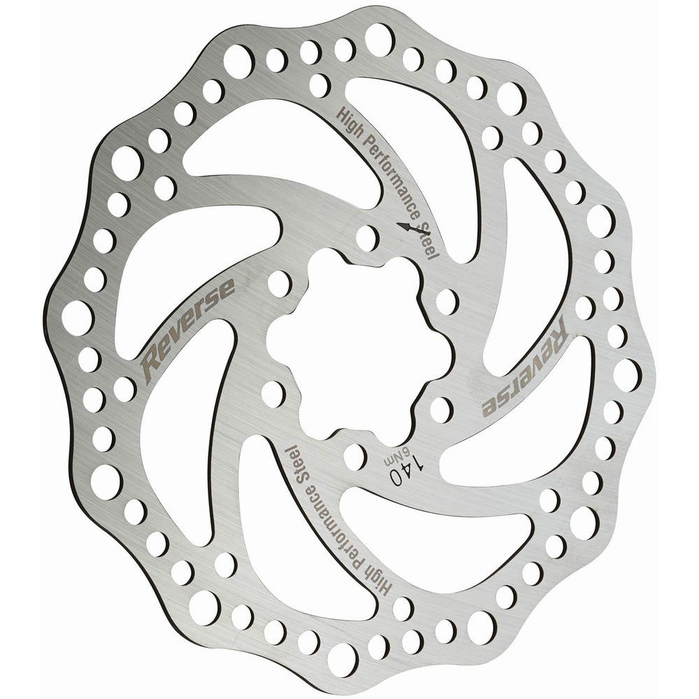 Reverse Steel Disc Rotor, 140mm - Silver