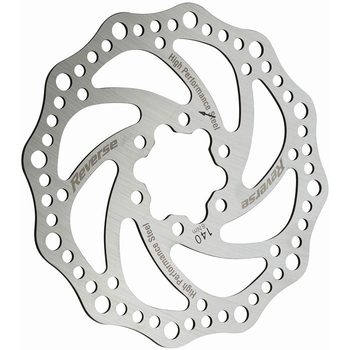 Reverse Steel Disc Rotor, 140mm - Silver