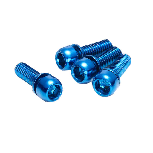 Reverse Disc Brake Caliper Bolts, M6x18, 4/Pack - Blue