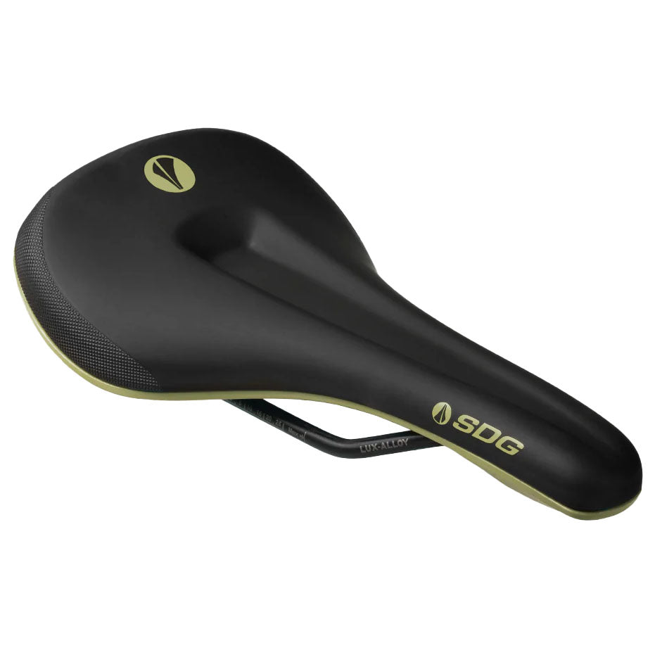 SDG Bel-Air V3 Max Saddle, Lux-Alloy, Black/Olive Green