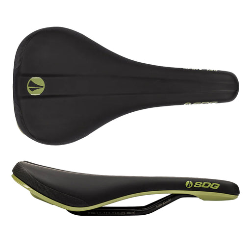 SDG Bel-Air V3 Saddle, Lux Rails, Matte Black/Olive Green