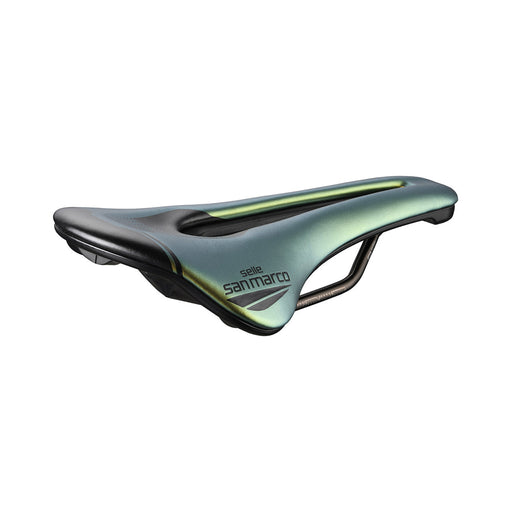 Selle San Marco Shortfit 2.0, Open-Fit Racing, Wide, Iridescent Gold
