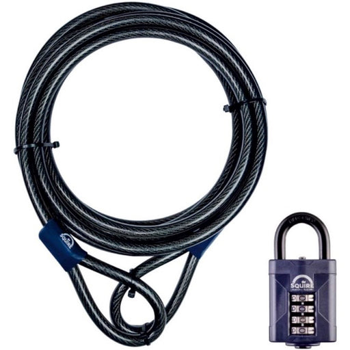 Squire Locks Combi (12c/5m) Combo Padlock/5m Cable