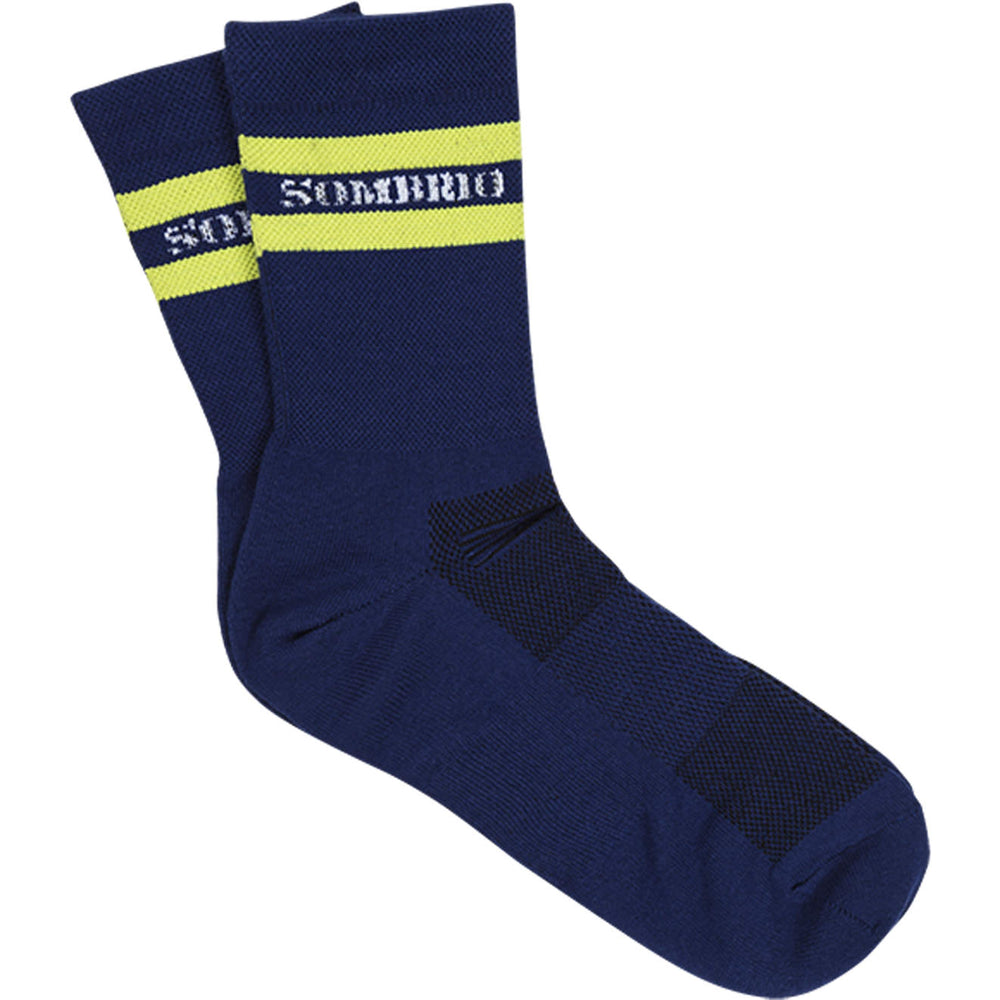 Sombrio Superchamps Socks Dark Night/Lime Mojito Large/Extra