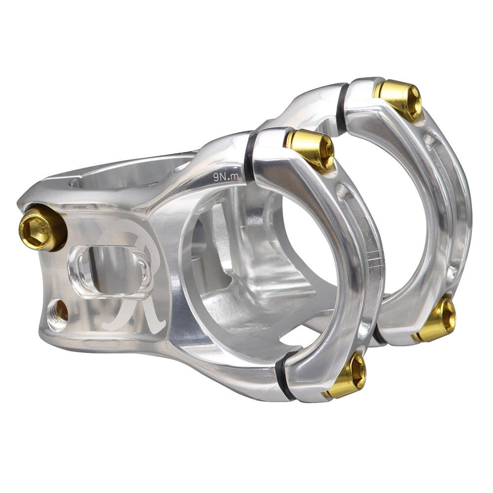 Spank Split 35 Rainier Beer Stem, Silver with Gold Top Cap