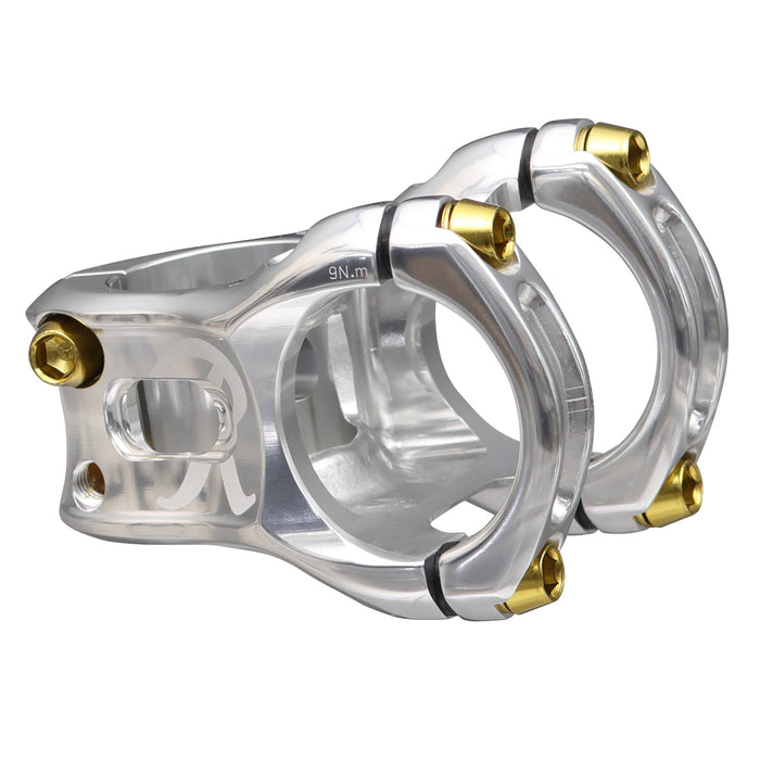 Spank Split 35 Rainier Beer Stem, Silver with Gold Top Cap