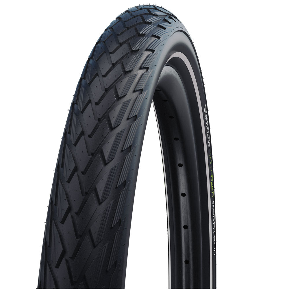 Schwalbe Green Marathon Tire - 700 x 55, Clincher, Wire, Black/Reflective, Performance Line, GreenGuard, Addix