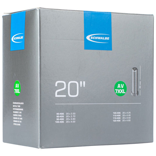 Schwalbe Butyl Tube, 7XXL, 20x3.5-4.8" SV, 40mm