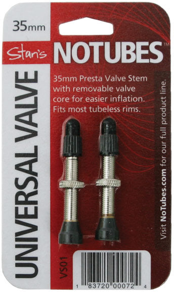 Stan's Brass Tubeless Presta Valves Stem, 35mm Universal - Pair