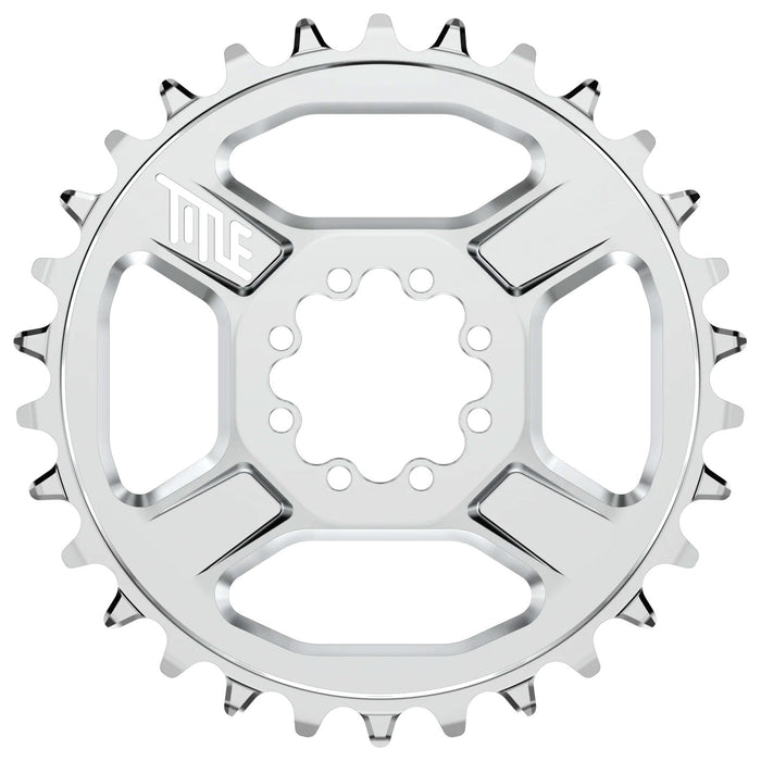 Title CR1 Chainring, 32t, 3mm offset, 8 Bolt, T-Type, Chrome