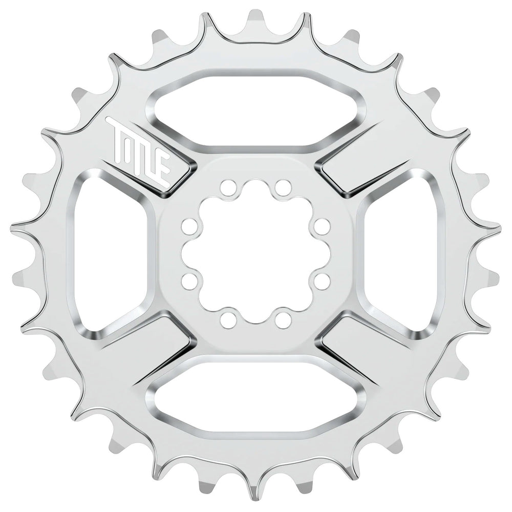 Title CR1 Chainring, 30t, 8 Bolt, Regular, Chrome