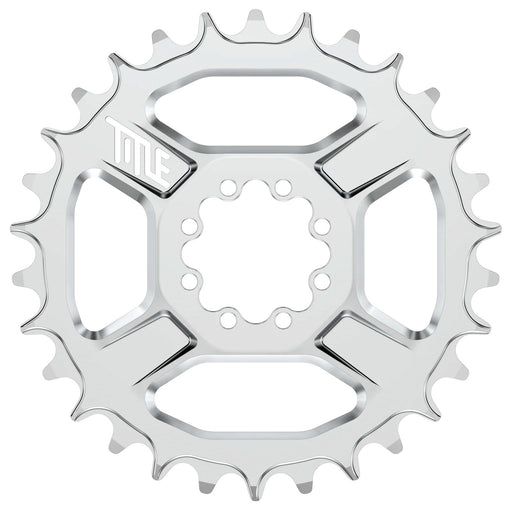 Title CR1 Chainring, 30t, 8 Bolt, Regular, Chrome