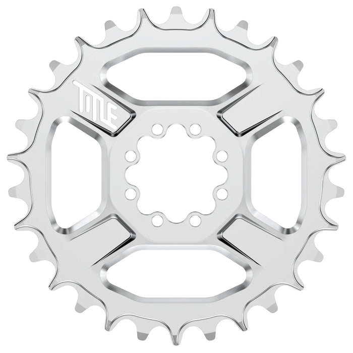 Title CR1 Chainring, 30t, 8 Bolt, Regular, Chrome