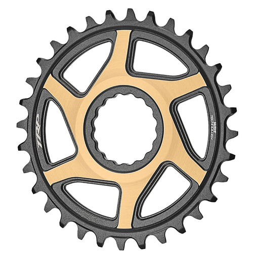 TRP Boost 3mm Offset Chainring, 34T - Black/Gold