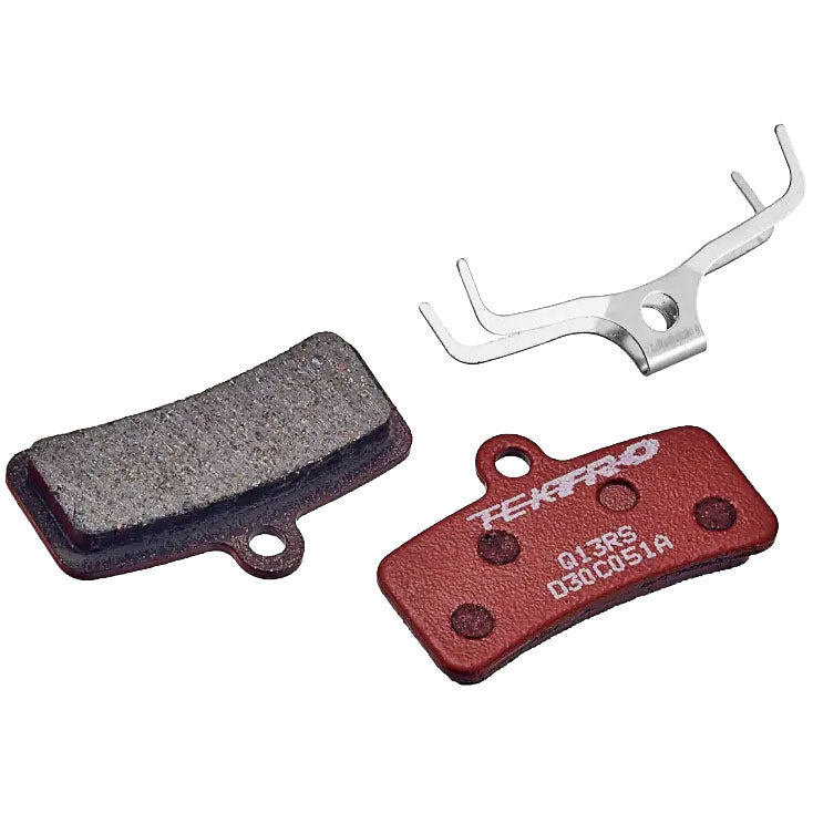 Tektro Q13RS Disc Brake Pad - Resin, For 4-Piston Brake Calipers, Red