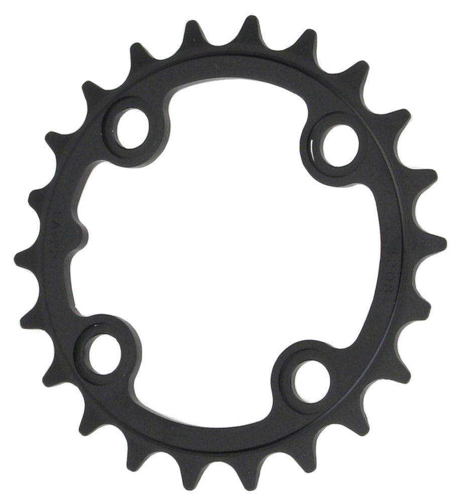 TruVativ Trushift 22t 64mm BCD 8 and 9 Speed and 2x10 Chainring Black Alloy