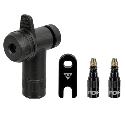 Topeak TurboFlow Valve Combo with RapidHead, Black