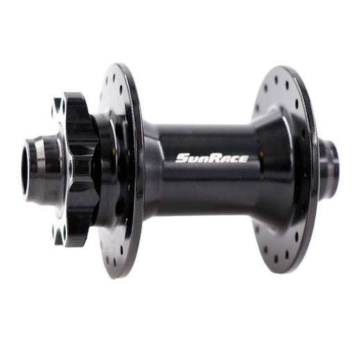 Sunrace MX82 6B Disc Front Hub, 32h, 15x100, TA, Black