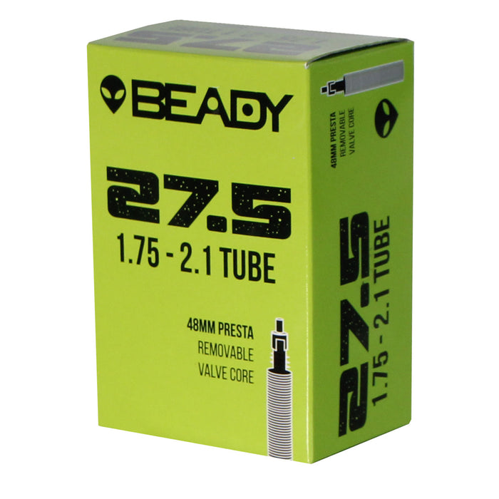 Beady Butyl Tube, 27.5x1.75-2.1" Presta Valve 48mm