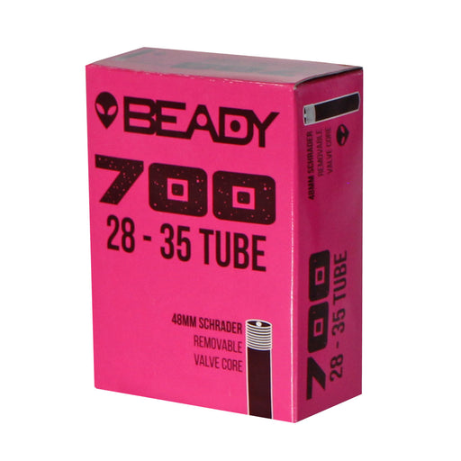 Beady Butyl Tube, 700x28-35c Schrader Valve 48mm