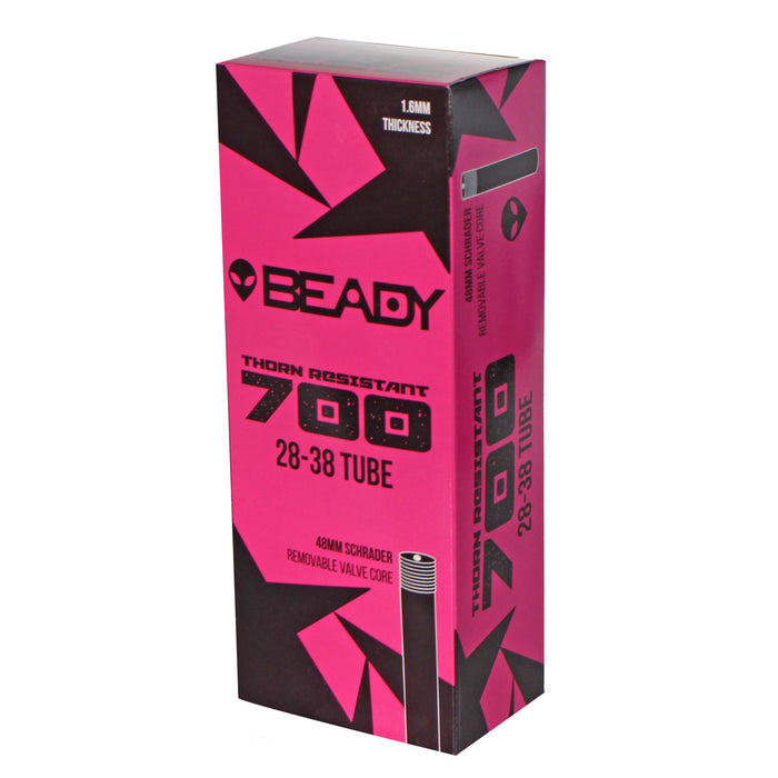 Beady Thorn Resistant Tube, 700x28-38c Schrader Valve 40mm