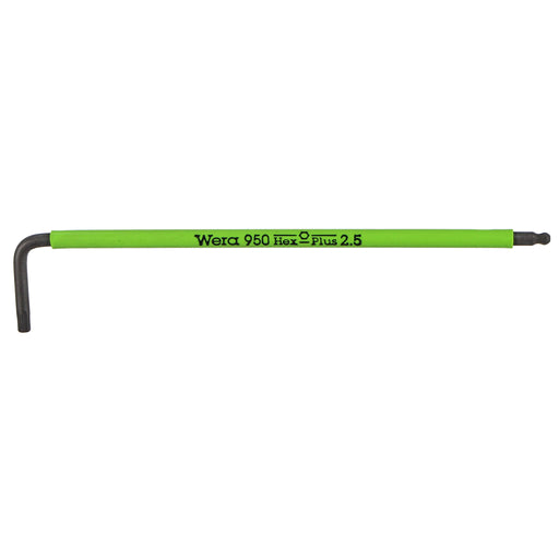 Wera 950 SPKL L-Key Hex Wrench - 2.5mm, Bright Green