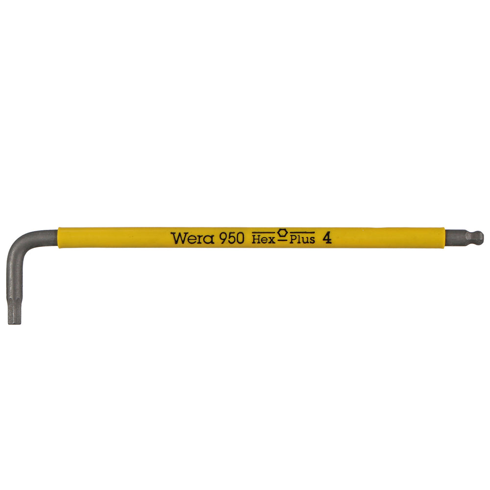Wera 950 SPKL L-Key Hex Wrench - 4mm, Yellow