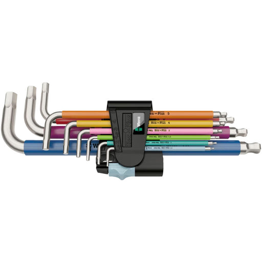 Wera 3950/9 Hex-Plus L-Key Hex Wrench Set - Metric, Stainless