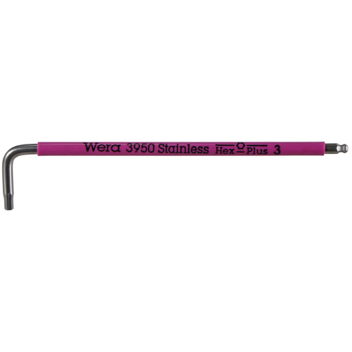 Wera Tool 3950 SPKL Multicolor Stainless L-Key, 3mm