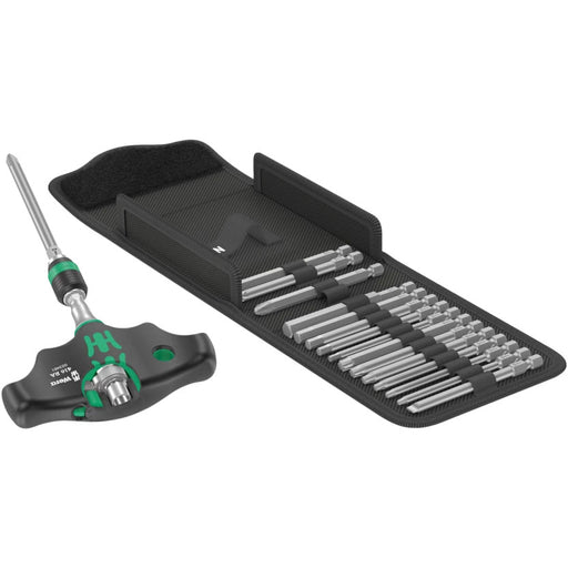 Wera Kraftform Kompakt 400 RA T-Handle Ratchet Set 1 - 17 Pieces