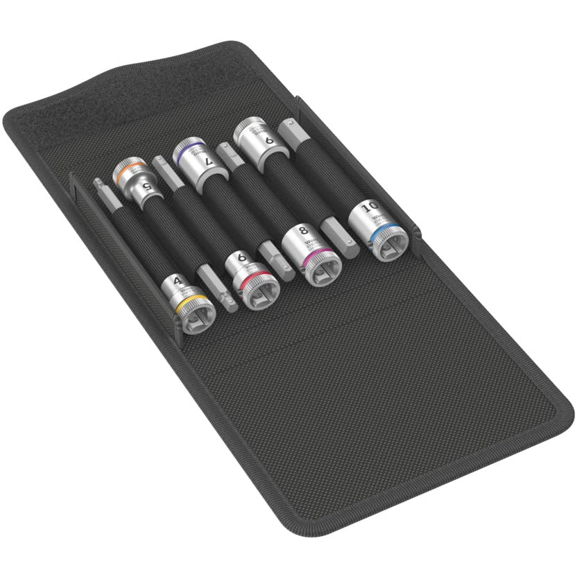 Wera 8740 B HF 1 Zyklop bit socket set with holding function - 3/8" drive, 7 pieces