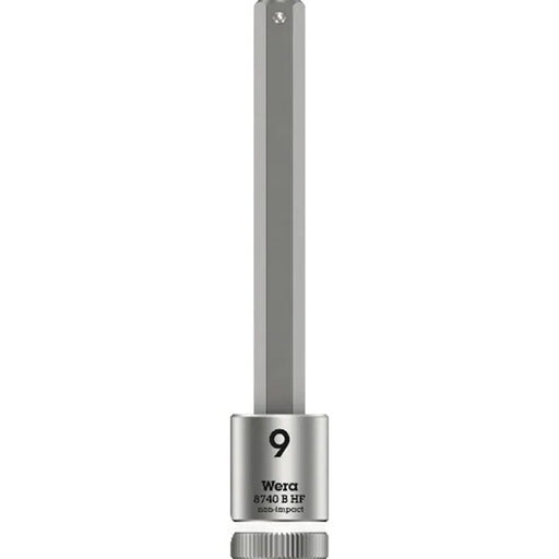 Wera Tool 3/8" 8740 B HF1 Zyklop Long Hex Bit Socket, 9mm