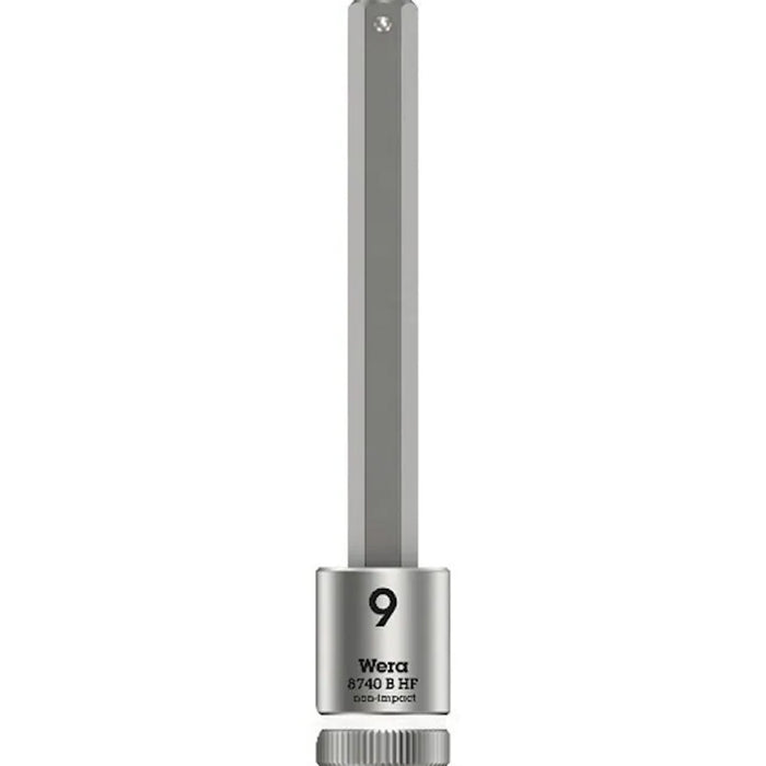 Wera Tool 3/8" 8740 B HF1 Zyklop Long Hex Bit Socket, 9mm