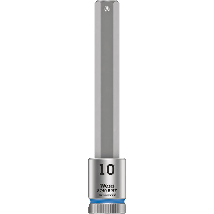 Wera Tool 3/8" 8740 B HF1 Zyklop Long Hex Bit Socket, 10mm