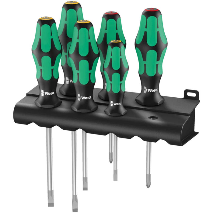 Wera 334/6 Rack Screwdriver Set - Kraftform Plus Lasertip and Rack
