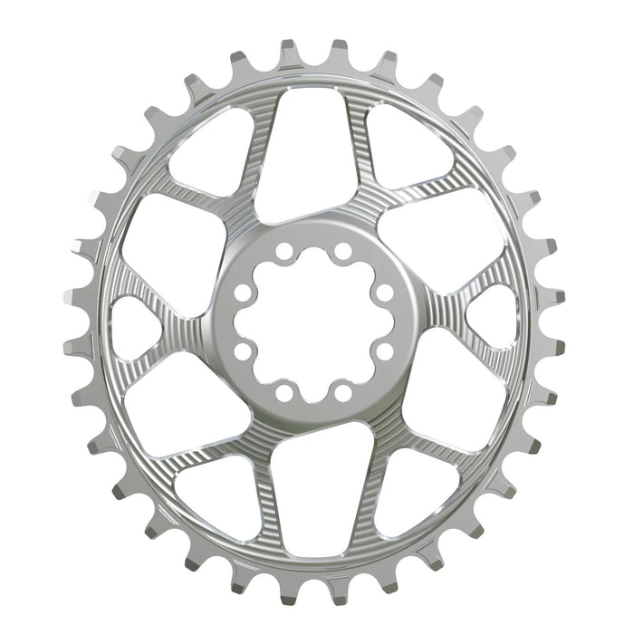 Works Components Oval Chainring, SRAM 8-Bolt, 30T, Boost 3mm, Slv