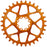 Works Components Round Chainring, SRAM 8-Bolt, 30T, Boost 3mm, Orange