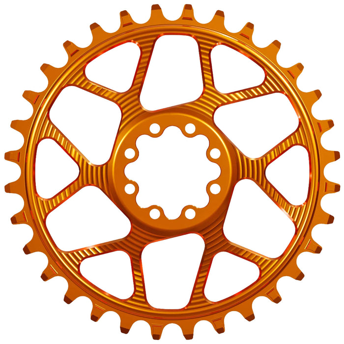 Works Components Round Chainring, SRAM 8-Bolt, 30T, Boost 3mm, Orange