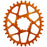 Works Components Oval Chainring,  SRAM 3-Bolt, 32T, Boost 3mm, Orange