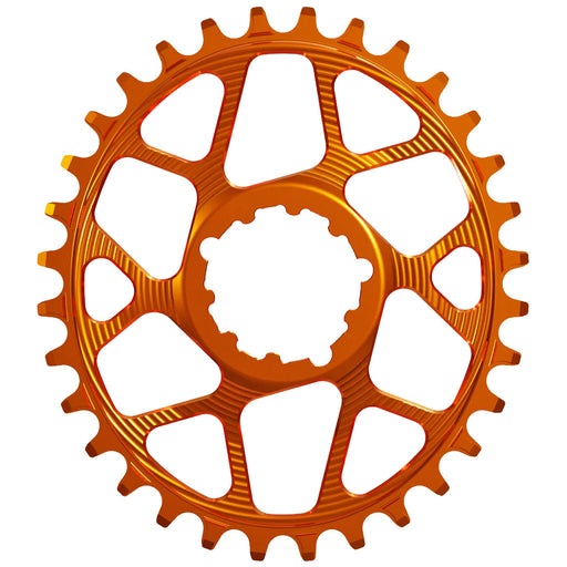 Works Components Oval Chainring,  SRAM 3-Bolt, 32T, Boost 3mm, Orange