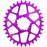 Works Components Oval Chainring, SRAM 3-Bolt, 34T, Boost 3mm, Purple