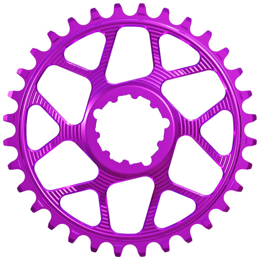 Works Components Round Chainring, SRAM 3-Bolt, 34T, Boost 3mm, Purple