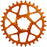 Works Components Round Chainring, SRAM 3-Bolt, 34T, Boost 3mm, Orange