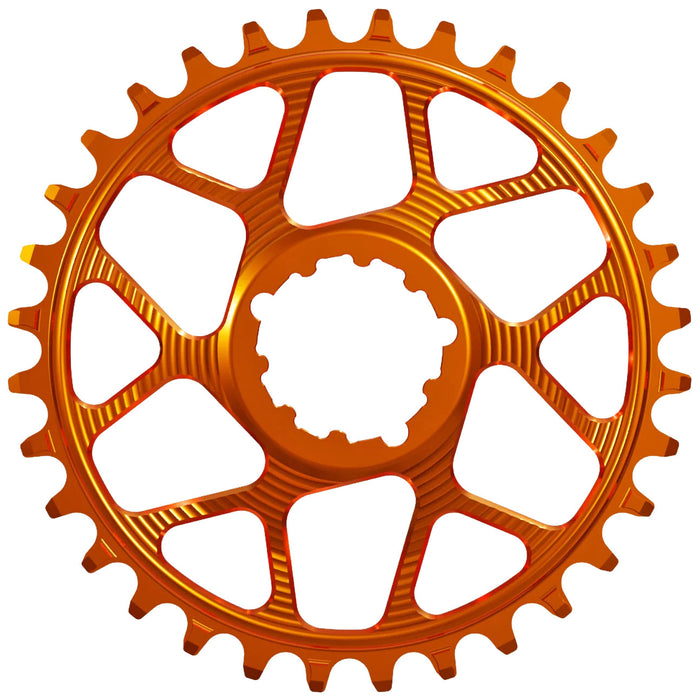Works Components Round Chainring, SRAM 3-Bolt, 34T, Boost 3mm, Orange