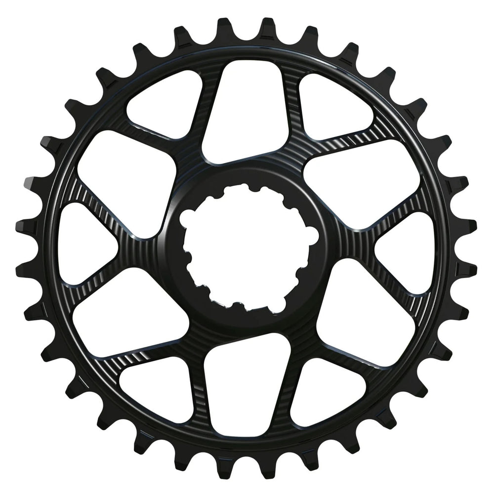 Works Components Round Chainring, SRAM 3-Bolt,40T, 6mm Offset, Blk