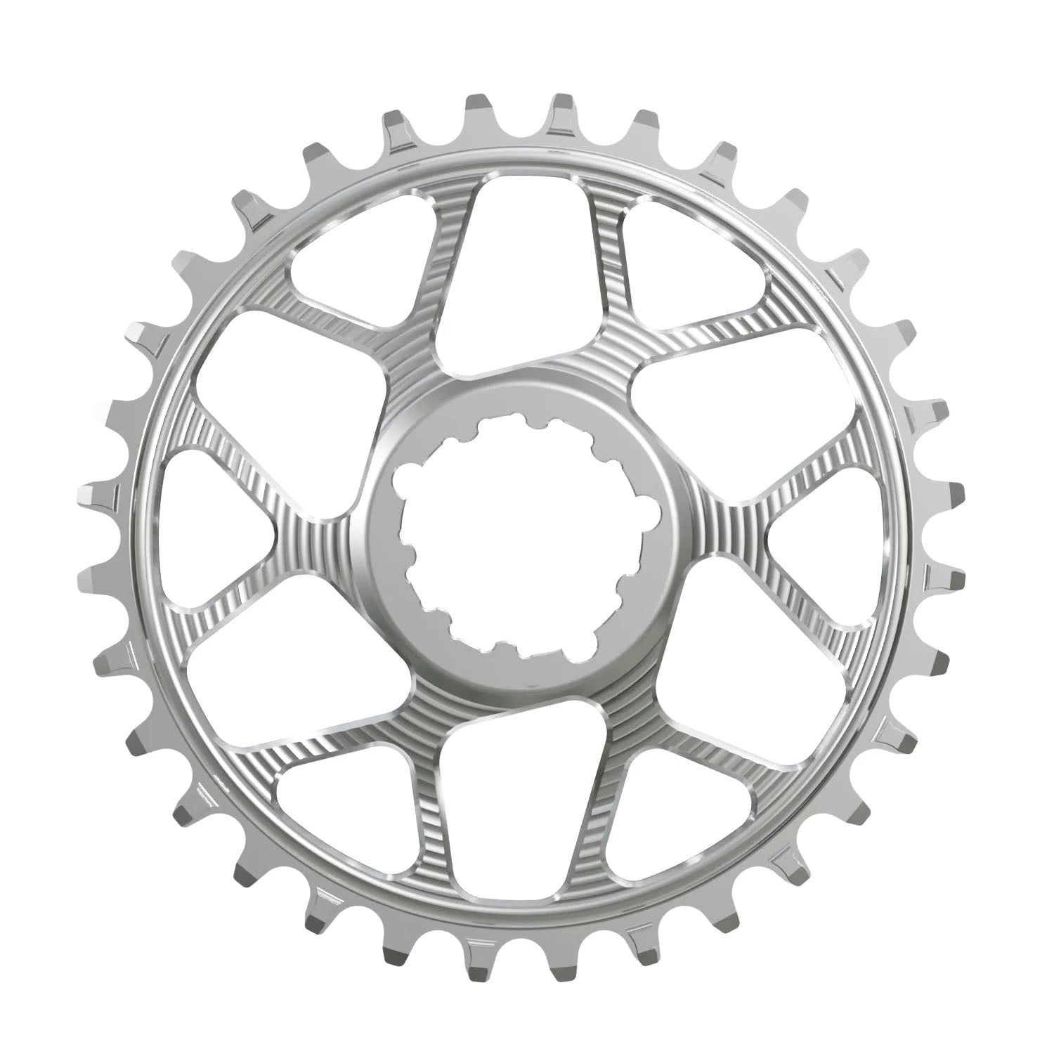 Works Components Round Chainring, SRAM 3-Bolt,40T, 6mm Offset, Silver ...