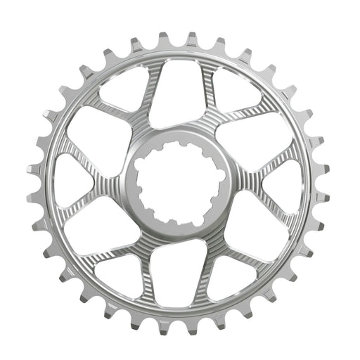 Works Components Round Chainring, SRAM 3-Bolt,40T, 6mm Offset, Silver