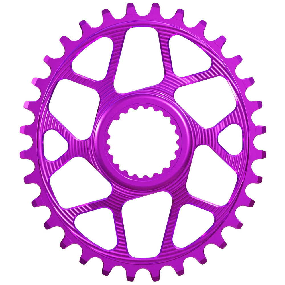 Works Components Oval Chainring, Shimano DM, 30T, Boost 3mm, Purple
