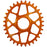 Works Components Oval Chainring, Shimano DM, 30T, Boost 3mm, Orange