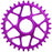 Works Components Round Chainring, Shimano DM, 30T, Boost 3mm, Purple